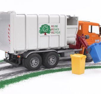 bruder garbage truck side loader