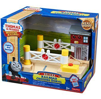 Fisher-Price Thomas & Friends Wooden Railway, Deluxe Railroad Crossing ...